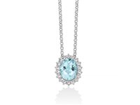Collana Miluna Donna GEMMA DEL CIELO 925 in Argento Topazio CLD4832